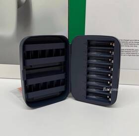 905.466.90 Ikea Litosf R Battery Charger With Storage Dark Blue For Aa/aaa Batteries New