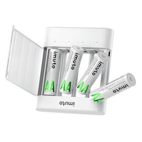 2000mwh Imuto 078ce Rechargeable Aa Batteries With Charger Lithium 4