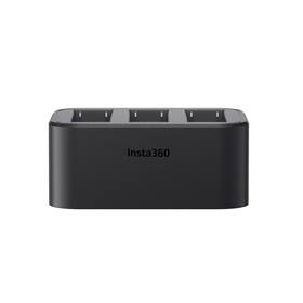 Insta360 842126104862 Black Battery Charger For Quick Charging Of 3 Batteries With Overcharge Prote