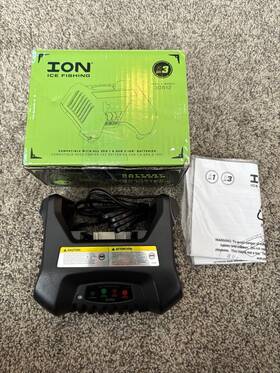 30612 Ion Ice Fishing Battery Charger Black
