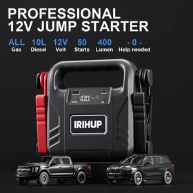 4000amps Irihup 749284096308 Heavy Duty Truck Battery Booster Pack Jump Starter Box Portable Power