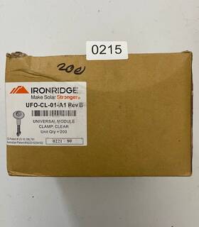 Ufo-cl-01-a1 Ironridge Ufo-cl-01-b1 Lot Of 200 Rev B Universal Module Clamp