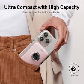 93243290 Iwalk 10000 Mah Magnetic Portable Charger With Ring Stand Power Bank Wireless
