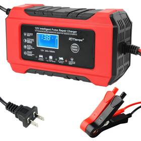 Rj-c120501c Jestmotor 6-amp Battery Charger 12v 24v Automatic Smart Car Maintaine
