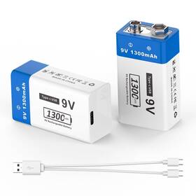 Spr-003 Juboty 9v Battery 1300mah Rechargeable 2025 New Upgraded Batteries Li-polymer Re
