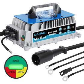 Qa1250a-48v18a Kaisal Club Car Charger 48v 18a Smart 1250w Golf Cart Battery 48 Volt Ip67