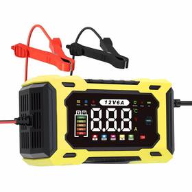 Kl-12v-6a-yellow Kalonwell 6-amp 12v Smart Car Battery Charger Maintainer Trickle With