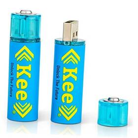 Kee-aa-usb-1800 Kee Battery Ltd Aa Usb Rechargeable Batteries - Lithium Ion 2-pack Charge In 2 Hours Or