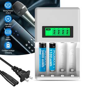 Dcw812 Kepeak 4-slot Aa Aaa Battery Usb Charger For Nimh Ni-cd Rechargeable Batteries