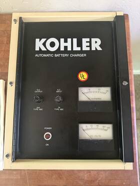 A-326762 Kohler A-326767 24 Vdc Battery Charger 10 Amps 120 / 240 V Single Ph 50 - 200 Ah
