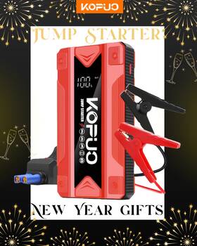 Usr25s-znj-hong Kopuo Car Jump Starter 5000a Booster Jumper Power Bank Battery Charge New Year Gifts