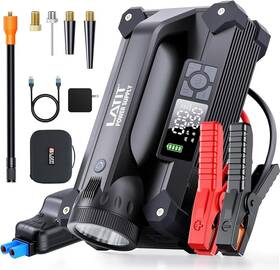 6000a Latit 445032019065 Car Jump Starter With Air Compressor 150psi 65w Charge Portable
