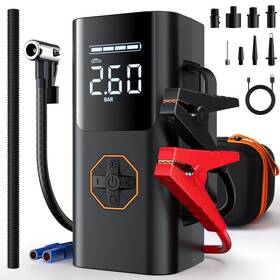Jl103 Lehwey Portable Jump Starter With Air Compressor - 12v Car Battery Jumper Bo