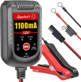 Leicestercn 744110605327 Trickle Battery Charger 12v 1100ma Smart Car Maintainer