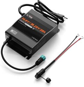 L12v16v20a-bcha-wp-y Litime Lifepo4 Charger 12v 16v Dual Voltage 20a Mountable Waterproof Smart Bms