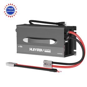 L12v80a-bcha-y-fba Litime Lithium Battery Charger 80 Amp Lifepo4 Ac Dc Smart 14.6v 80a Led