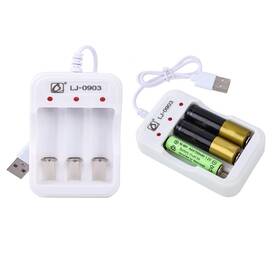 Lqmbaby 730210010874 2 Pcs Aa Aaa Battery Charger 3 Bays Smart Usb Universal For Recharge