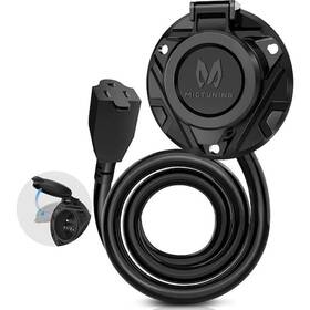 Lukyamzn 761829607657 15a 125-volt Ac Port Plug Socket With Integrated 20 Inch Extension Cord In Black