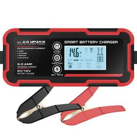 Ic-6000 Manusage 6-amp Fully-automatic Smart Charger 6v And 12v Portable Automotive Car Batte