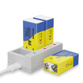7200mwh Maxlithium 9v800li 9v Rechargeable Batteries Lithium-ion 9 Volt Battery Capacity 800mah