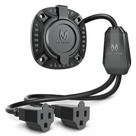 Mic-app-410 Mictuning 15a Ac Power Cord Port Inlet Y-splitter With 18 Inch Extension Cable Waterproof For Rv