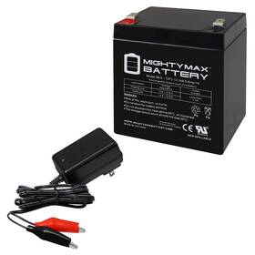 Ml5-12f2 Mighty Max Battery 654599465513 - 12v 5ah F2 Rechargeable Sla Includes 6v Charger