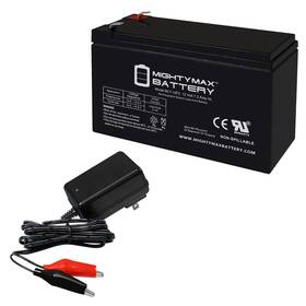 Ml7-12f2 Mighty Max Battery 654599522766 -12v 7ah F2 Rechargeable Sla Agm Includes 6v Charger