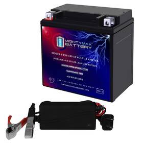 Ytx14-bs Mighty Max Battery 654599905514 Replaces Honda 350 Fe Fm Te Tm 00-06 12v 1amp Charger