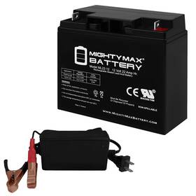 Ml22-12nb12v4a Mighty Max Battery Ml22-12 - 12v 22ah Nb Terminal Sla Agm 4amp Charger