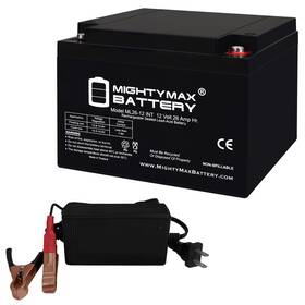 Ml26-12int12v4a Mighty Max Battery Ml26-12int - 12v 26ah Int Terminal Sla Agm 4amp Charger