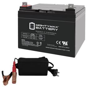 Ml35-12nb12v4a Mighty Max Battery Ml35-12 - 12v 35 Ah Nb Terminal Sla Agm 4amp Charger