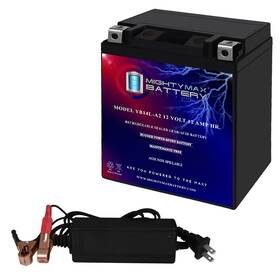 Yb14l-a212v2a Mighty Max Battery Yb14l-a2 12v 12ah 210cca Sla Agm Motorcycle 2amp Chargr