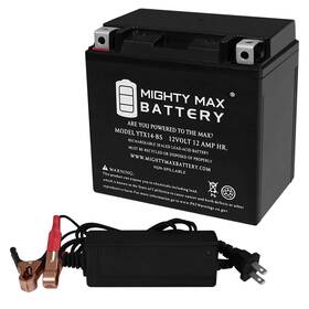 Ytx14-bs12v2a327 Mighty Max Battery Ytx14-bs Replaces Suzuki Lt-a400f F400f King Quad 24 12v 2a Chrgr