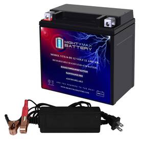 Ytx14-bs12v2a328 Mighty Max Battery Ytx14-bs Replaces Aprilia 1200 Dorsoduro Caponord 10 12v 2amp Chrgr