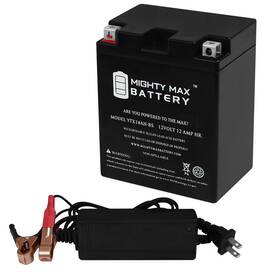 Ytx14ah12v2a362 Mighty Max Battery Ytx14ah Replaces Kawasaki 400 Mule Sx 17-24 12v 2amp Chrger