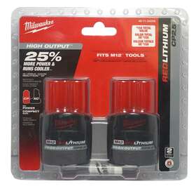 48-11-2425s Milwaukee 451212 M12 Redlithium Cp2.5 Battery 2-pack E10027577