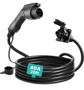 Bs-chc011-40a Morec Ev Charger Extension Cable 40a 240v Charging Cord 20ft Heavy Duty J1772 Lvl 2