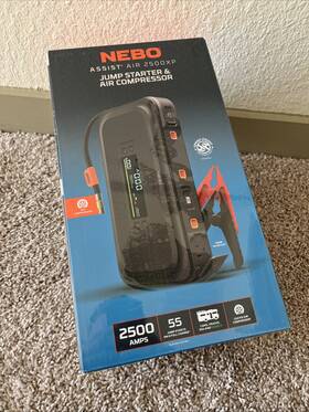 Neb-jmp-0007 Nebo Assist Air 2500xp 12 V 2500 A Usb-c Black/orange Jump Starter