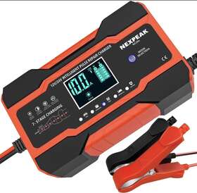 Nexpeak 691162127430 10-amp Car Battery Charger 12v And 24v Smart Fully Automatic