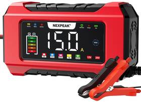 Rj-c121501a Nexpeak Nc215red/rj-c121501a Nc215 15-amp Battery Charger 12v 24v Lifepo4 Lead Acid Portable Red