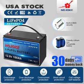 Ufhwc-12100 Nojoke 12v 100ah Lifepo4 Lithium Battery For Rv Off-grid Solar Trolling Motor Car Audio