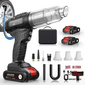 40000pa Oneafflatus 760314201264 Car Vacuum Portable Cordlesstire Inflator For 2in1 High Black