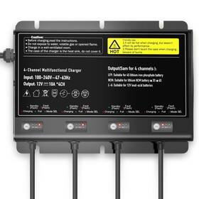 Linicomno2 Pacpow Lifepo4&linicomno2&lead Marine 4-bank 12v Battery Charger 4 X 10a Per Bank 14.6v Lifepo4 And Agm Ba