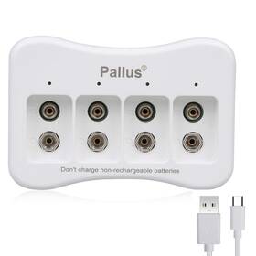 Q019-pa Pallus 9v Rechargeable Battery Charger 9 Volt Lithium Ion Batteries Ch