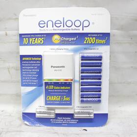 1083517 Panasonic Eneloop Rechargeable Batteries Set 8 Aa 4 Aaa Charger