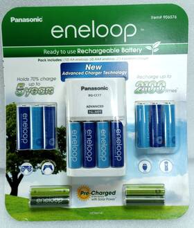 Panasonic 302704037896 New Eneloop Rechargeable Nimh Batteries Set 10x Aa 8x Aaa Charger