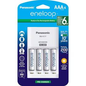 2100 Panasonic 445057766722 Eneloop Advanced Individual Cell Battery Charger Pack With 4 Aaa Cy