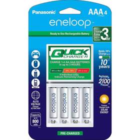 Panasonic 744759263056 Eneloop Advanced Individual Battery 3-hour Quick Charger With 4 Aaa Rech