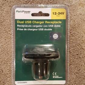 12vdusbrv Parkpower By Marinco Sealink Deluxe Dual Usb Charger Receptacle 12-24v