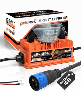 Pw13-102 Parts World Usa Lithiumlogic 36v 25a Lifepo4 Charger With M25 Connector Accessory Wires And T